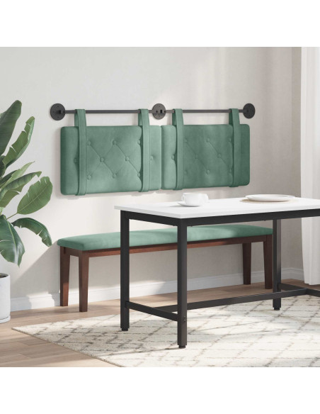 Testata appesa Verde Mare 130 x 55 x 5 cm Velluto