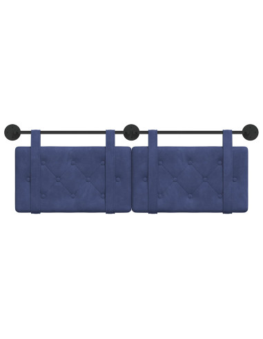 Testata appesa Blu Polizia 130 x 55 x 5 cm Velluto