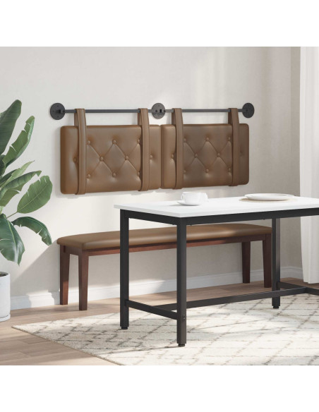 Testata appesa Cappuccino 130 x 55 x 5 cm Pelle Sintetica