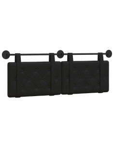 Testata appesa Nero 130 x 55 x 5 cm Pelle Sintetica 2