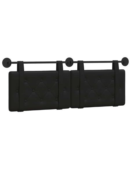Testata appesa Nero 130 x 55 x 5 cm Pelle Sintetica