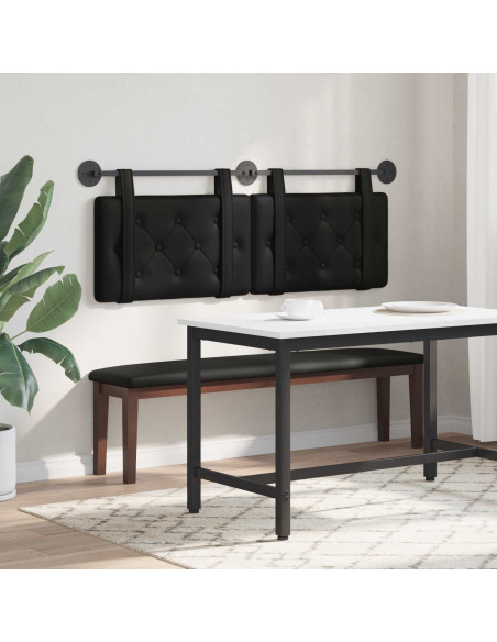 Testata appesa Nero 130 x 55 x 5 cm Pelle Sintetica