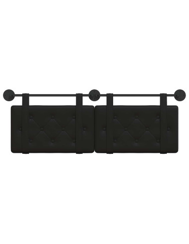 Testata appesa Nero 130 x 55 x 5 cm Pelle Sintetica