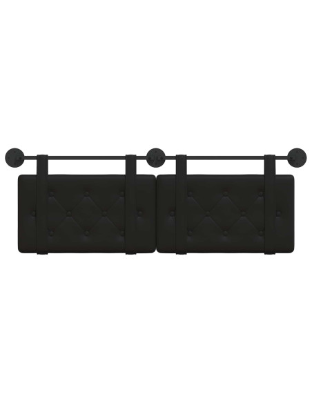 Testata appesa Nero 130 x 55 x 5 cm Pelle Sintetica