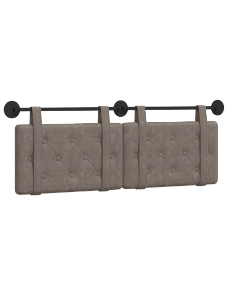 Testata appesa Grigio 130 x 55 x 5 cm PU Antico