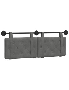 Testata appesa Grigio scuro 150 x 55 x 5 cm Velluto 2