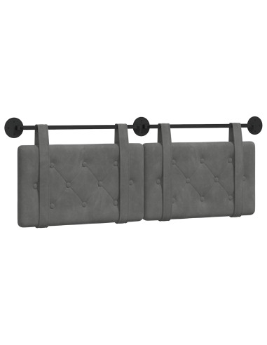 Testata appesa Grigio scuro 150 x 55 x 5 cm Velluto