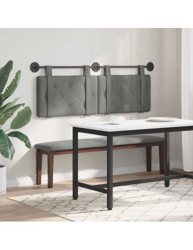 Testata appesa Grigio scuro 150 x 55 x 5 cm Velluto