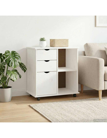 Mobile con Ruote con ruota Bianco 63,5 x 39 x 65,5 cm