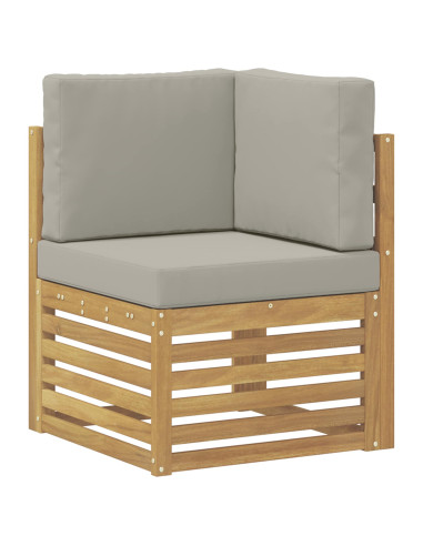 Set divano sezionale 10 pcs Bianco e Grigio Chiaro