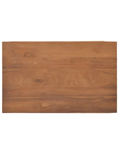 Mobile Porta TV con Ruote 80x50x42 cm in Legno Massello di Teak