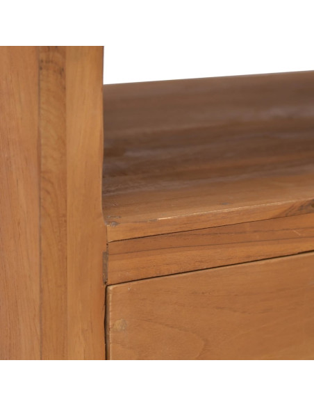 Mobile Porta TV con Ruote 80x50x42 cm in Legno Massello di Teak