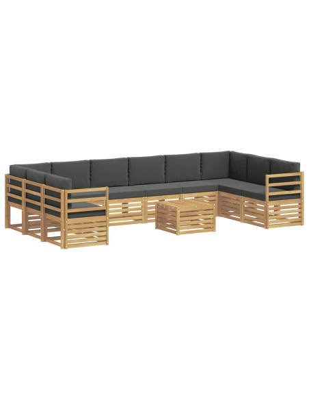 Set di divani da esterno 8 pcs Bianco e Antracite