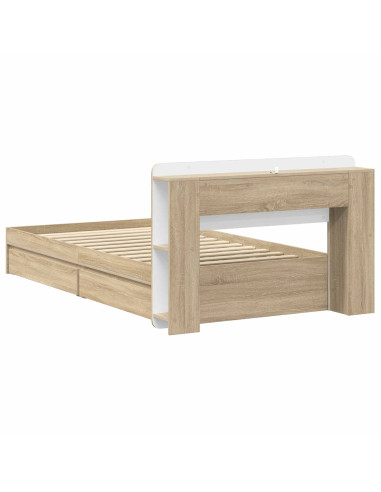 Telaio del letto con storage Rovere Sonoma 75 x 190 cm