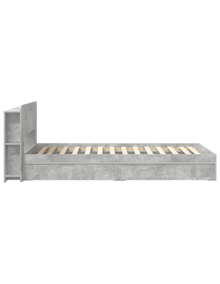 Telaio del letto con storage Grigio Cemento 90 x 190 cm