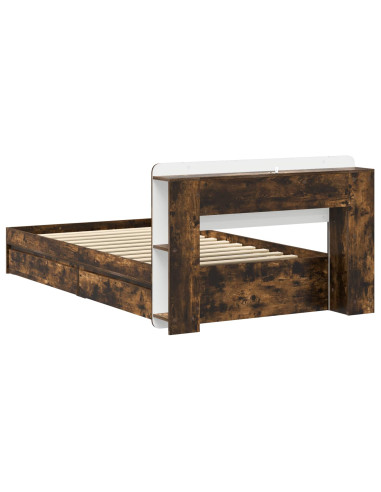 Telaio del letto con storage Rovere Fumo 90 x 190 cm