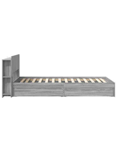 Telaio del letto con storage Sonoma grigio 100 x 200 cm