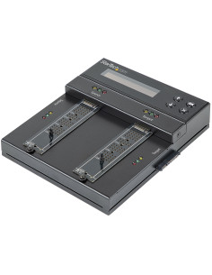 StarTech.com Duplicatore SSD/HDD M.2 SATA e M.2 Nvme - Clonatore/Eraser per dischi SSD Nvme M.2 PCIe AHCI - M.2 SATA - Duplicato