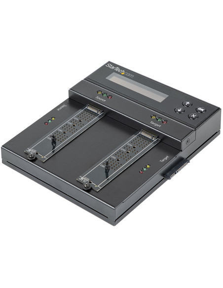 StarTech.com Duplicatore SSD/HDD M.2 SATA e M.2 Nvme - Clonatore/Eraser per dischi SSD Nvme M.2 PCIe AHCI - M.2 SATA - Duplicato