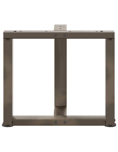 Gambe per Tavolino da Caffè a Forma di T 2 pz Nere 50x25x(42-43) cm Acciaio