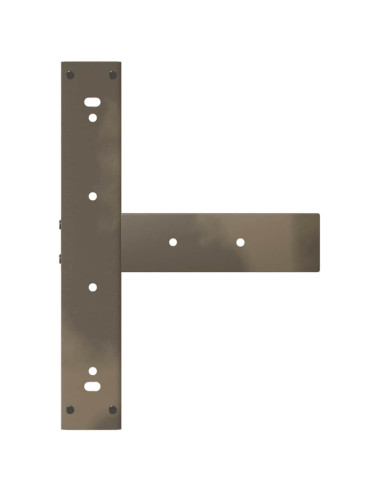 Gambe per Tavolino da Caffè a Forma di T 2 pz Nere 50x25x(42-43) cm Acciaio