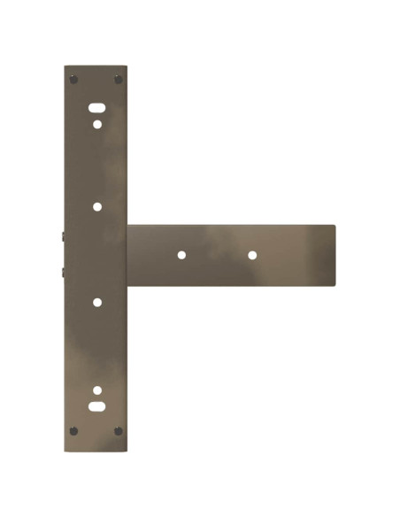Gambe per Tavolino da Caffè a Forma di T 2 pz Nere 50x25x(42-43) cm Acciaio