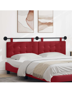 Testiera sospesa Con luce LED Rosso Vino Similpelle