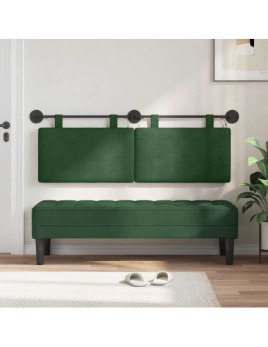 Testiera sospesa Con luce LED Verde Giungla Tessuto in Cords