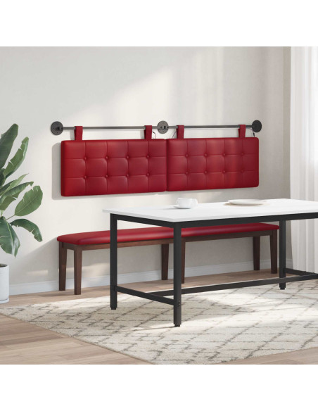 Testiera sospesa Con luce LED Rosso Vino Similpelle