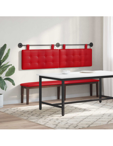 Testiera sospesa Con luce LED Rosso Similpelle