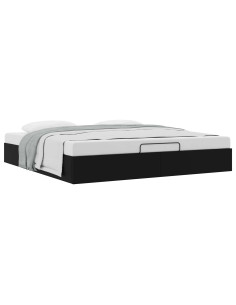 Letto ottomano Nero King size Similpelle 2