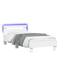 Letto con LED Bianco 80 x 200 cm Legno ingegnerizzato 2