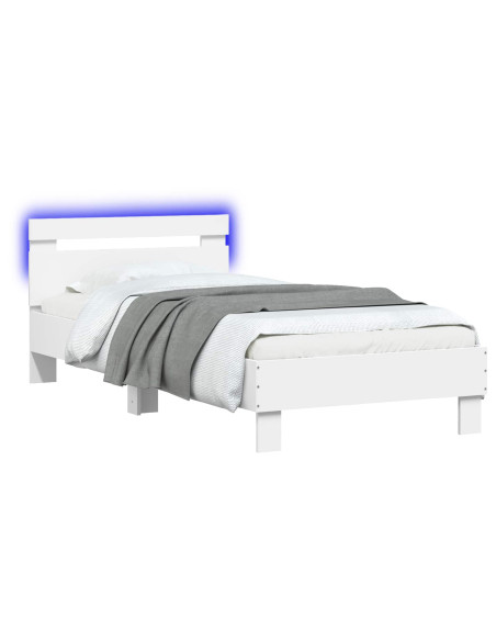 Letto con LED Bianco 80 x 200 cm Legno ingegnerizzato