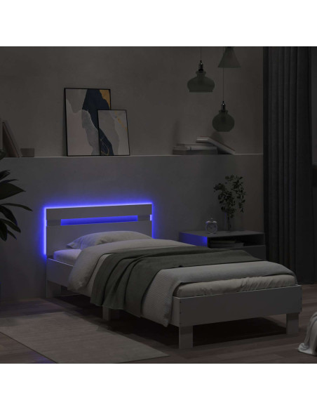 Letto con LED Bianco 80 x 200 cm Legno ingegnerizzato
