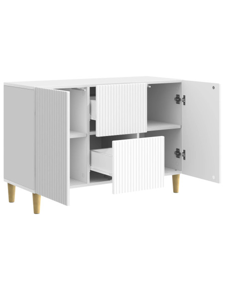 Credenza Bianco Lucido 89 x 34,5 x 60 cm Legno ingegnerizzato