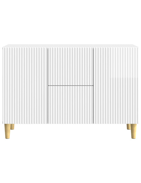 Credenza Bianco Lucido 89 x 34,5 x 60 cm Legno ingegnerizzato