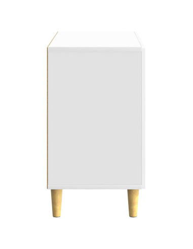 Credenza Bianco Lucido 89 x 34,5 x 60 cm Legno ingegnerizzato