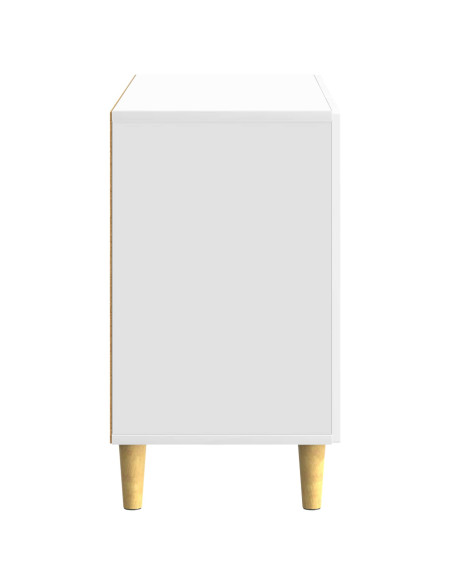 Credenza Bianco Lucido 89 x 34,5 x 60 cm Legno ingegnerizzato