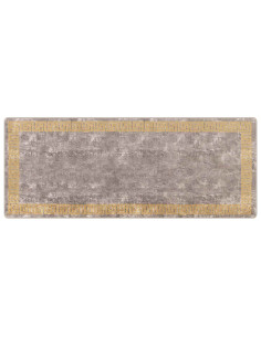 Runner Tappeto MARSA Grigio 100 x 250 cm Poliestere e PVC 2