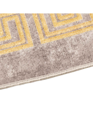 Runner Tappeto MARSA Grigio 100 x 300 cm Poliestere e PVC