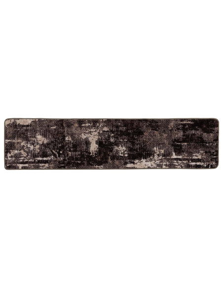 Runner Tappeto MARSA Nero 50 x 100 cm Poliestere e PVC