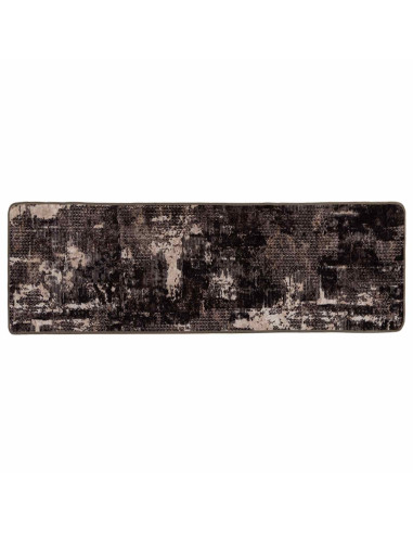 Runner Tappeto MARSA Nero 50 x 150 cm Poliestere e PVC