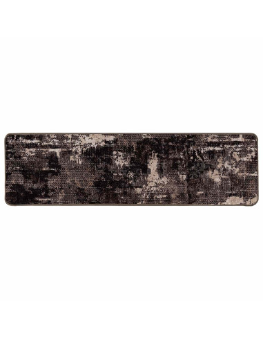 Runner Tappeto MARSA Nero 50 x 200 cm Poliestere e PVC