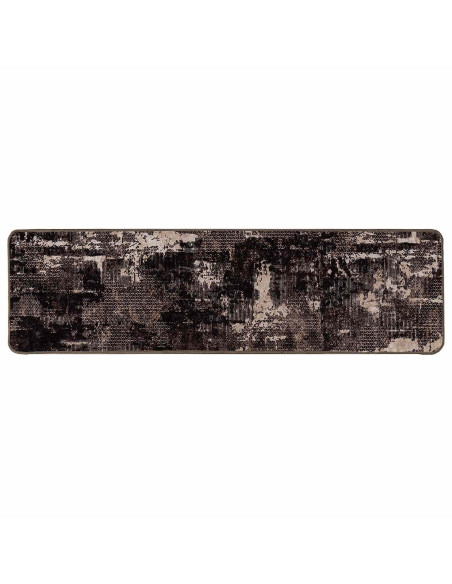 Runner Tappeto MARSA Nero 50 x 200 cm Poliestere e PVC