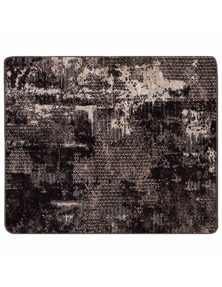 Runner Tappeto MARSA Nero 80 x 100 cm Poliestere e PVC