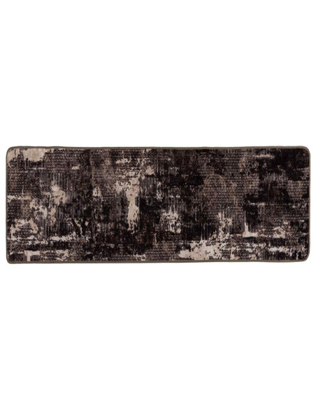Runner Tappeto MARSA Nero 80 x 200 cm Poliestere e PVC