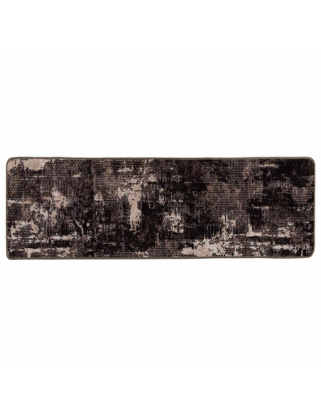 Runner Tappeto MARSA Nero 80 x 250 cm Poliestere e PVC