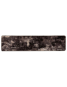 Runner Tappeto MARSA Nero 80 x 450 cm Poliestere e PVC 2