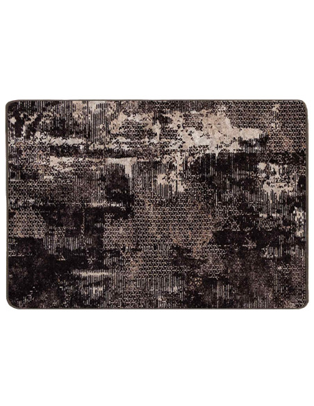 Runner Tappeto MARSA Nero 100 x 150 cm Poliestere e PVC