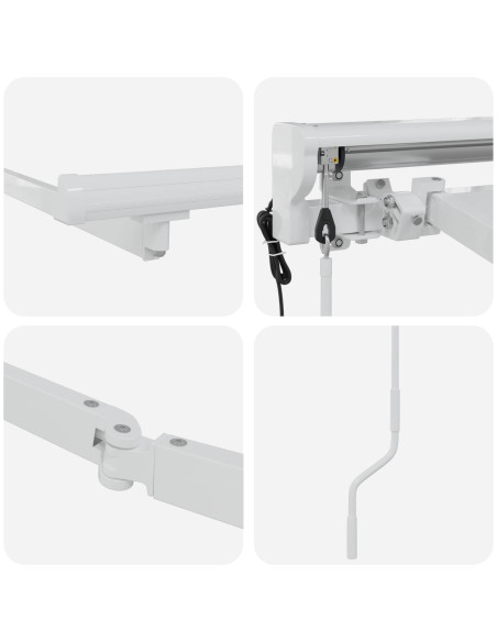 Struttura della tenda elettrica retrattile Bianco 5 x 3 m